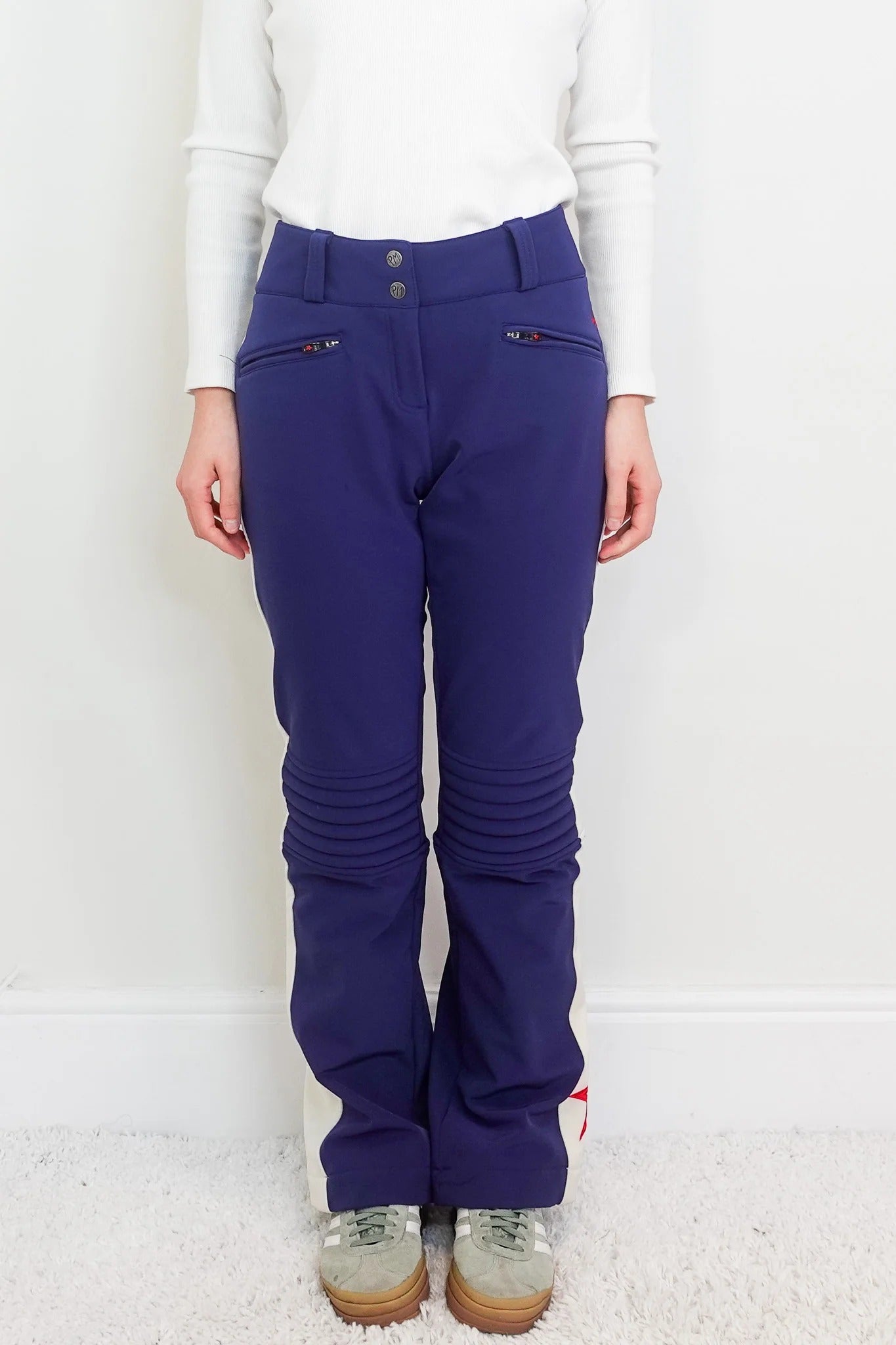 Blue ski trousers