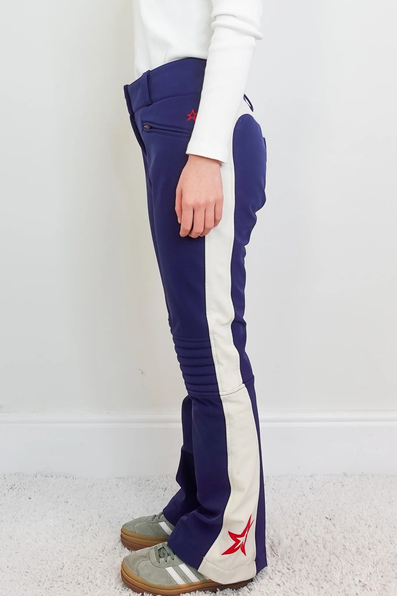 Blue ski trousers