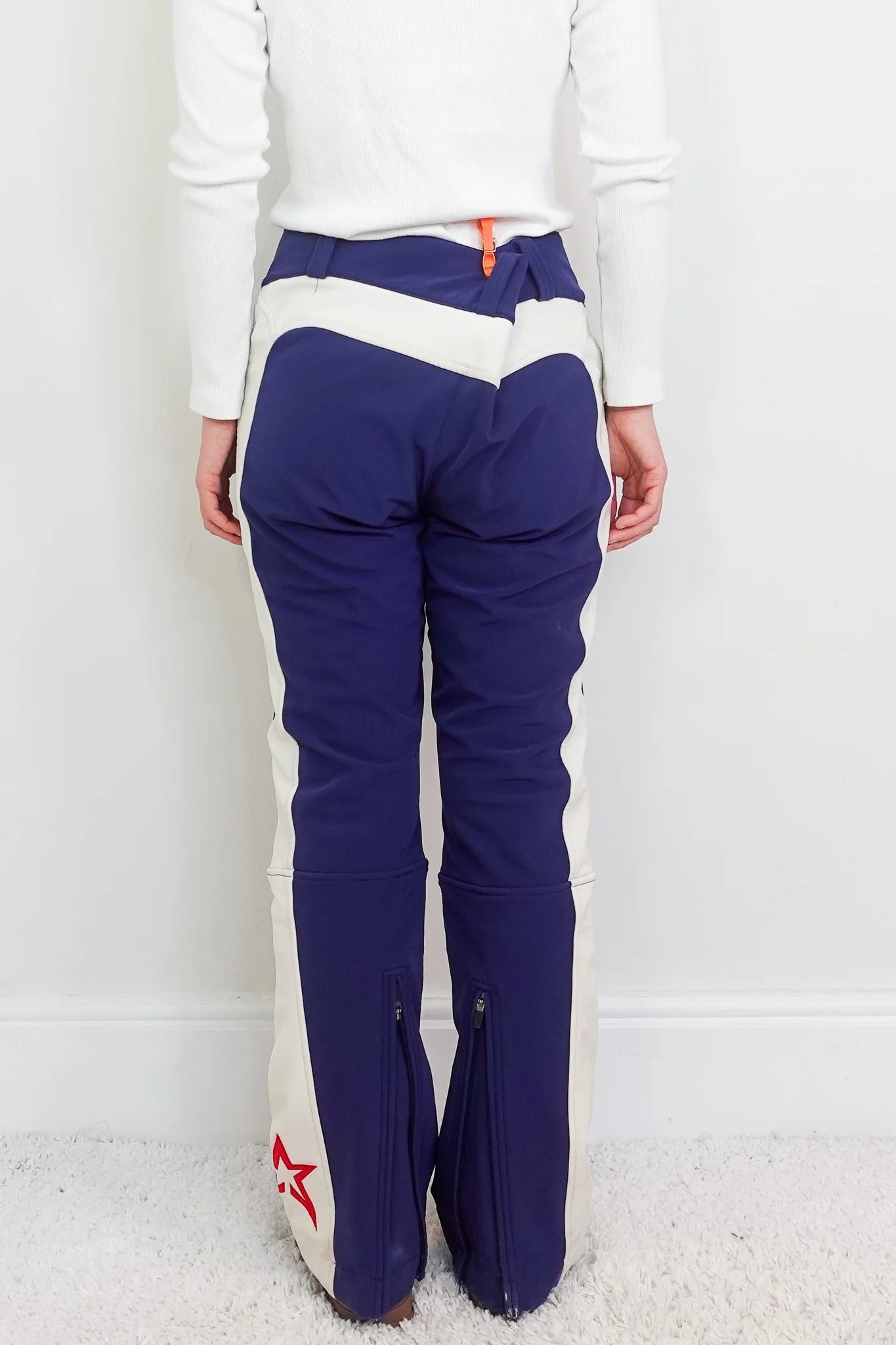 Blue ski trousers